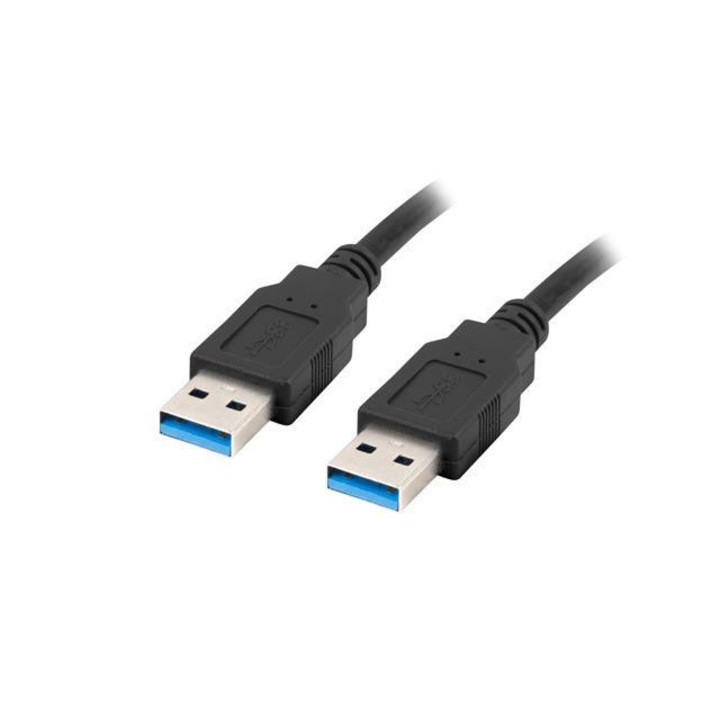 Универсален кабел за данни и зареждане, Lanberg, USB 3.0 към USB 3.0, 1 м, черен