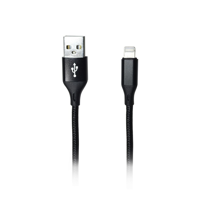 Adat- és tápkábel kompatibilis a következőkkel: Apple, Msonic, MLU623, USB 2.0 to Lighting, 1 m, fekete