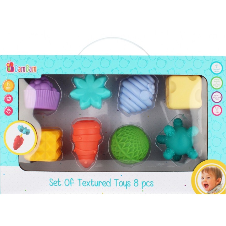 Golyószett, Javoli, Gumi, 8 db, többszínű