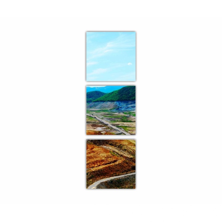 3 db-os Multicanvas Festmény készlet, Natura 0007, UV-nyomat PREMIUM COTTON vászonra és fa keretre feszítve, 60X180 cm
