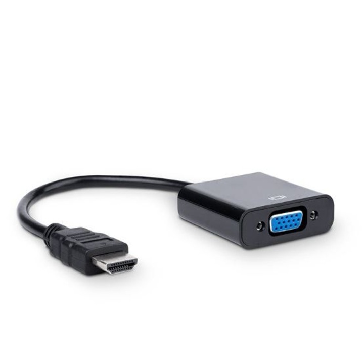 Adaptor Akyga AK-AD-42, VGA la HDMI, 0.15 m, Negru