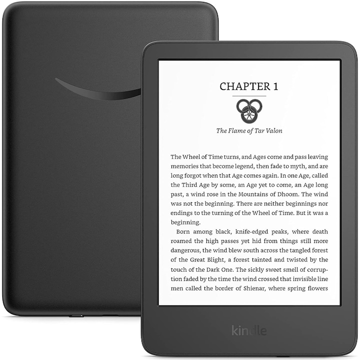 eBook четец Amazon Kindle 2022, Дисплей 6" 300 ppi, USB тип C, Черен