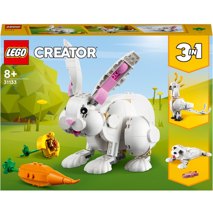 LEGO® Creator 3 in 1 - Iepure alb 31133, 258 piese