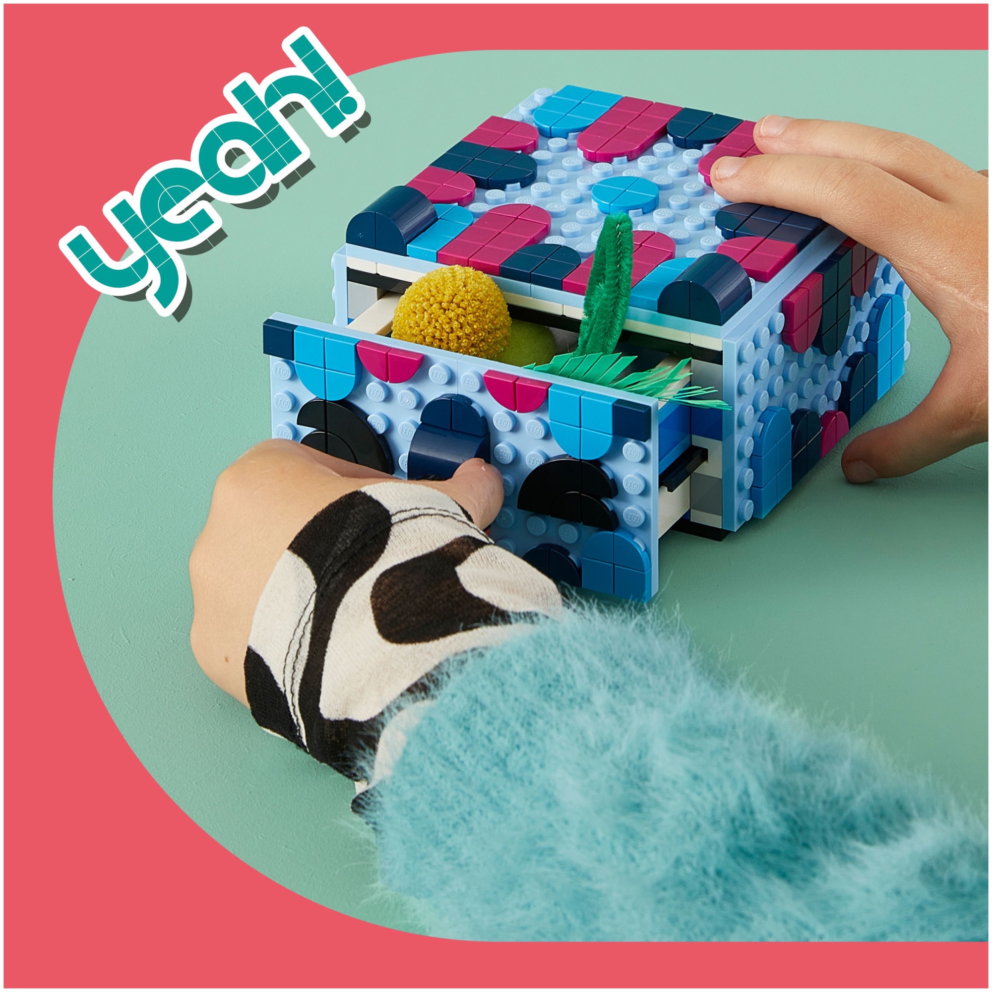 LEGO® DOTS - Sertar creativ cu animale 41805, 643 piese - eMAG.ro
