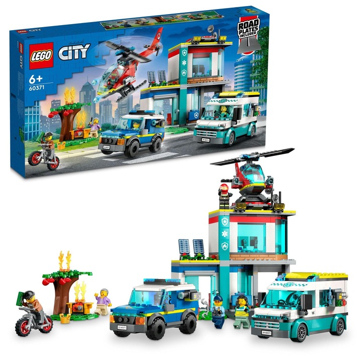LEGO® City - Център за спешни превозни средства 60371, 706 части