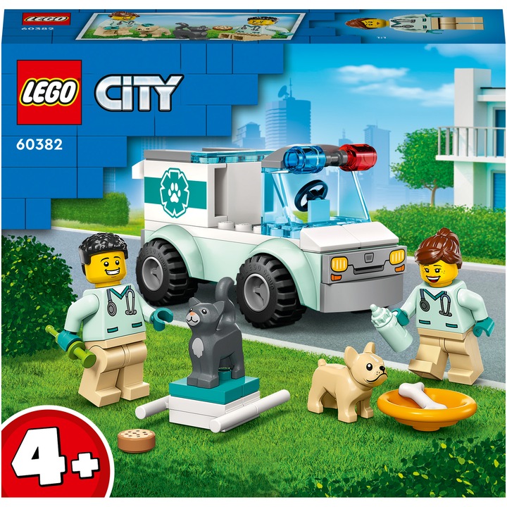 LEGO® City - Ветеринарна линейка 60382, 58 части