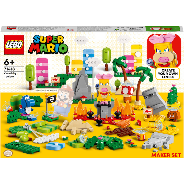 LEGO® Super Mario - Кутия с инструменти за творчество 71418, 588 части
