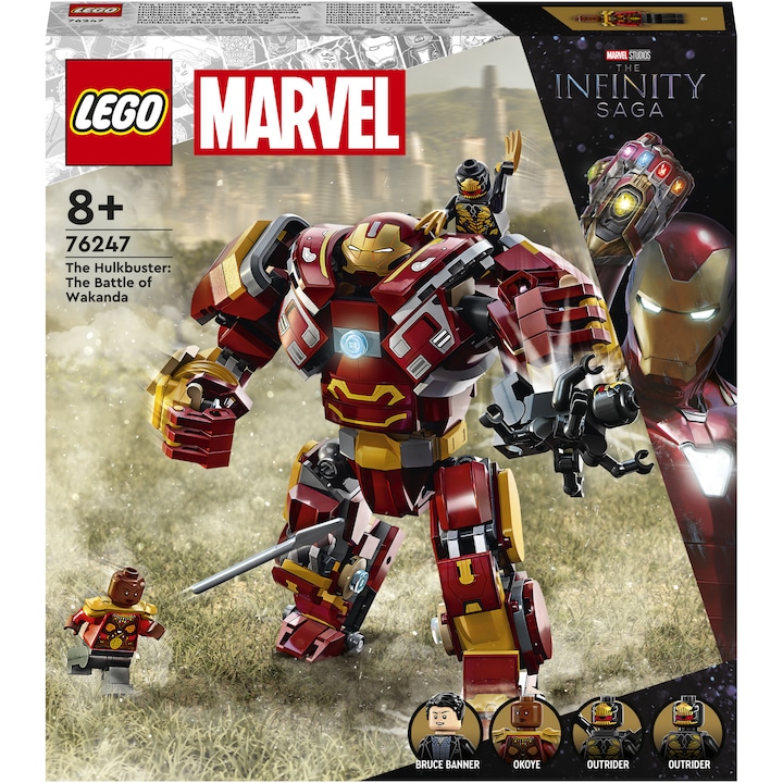 LEGO® Marvel - Hulkbuster: Batalia din Wakanda 76247, 385 piese