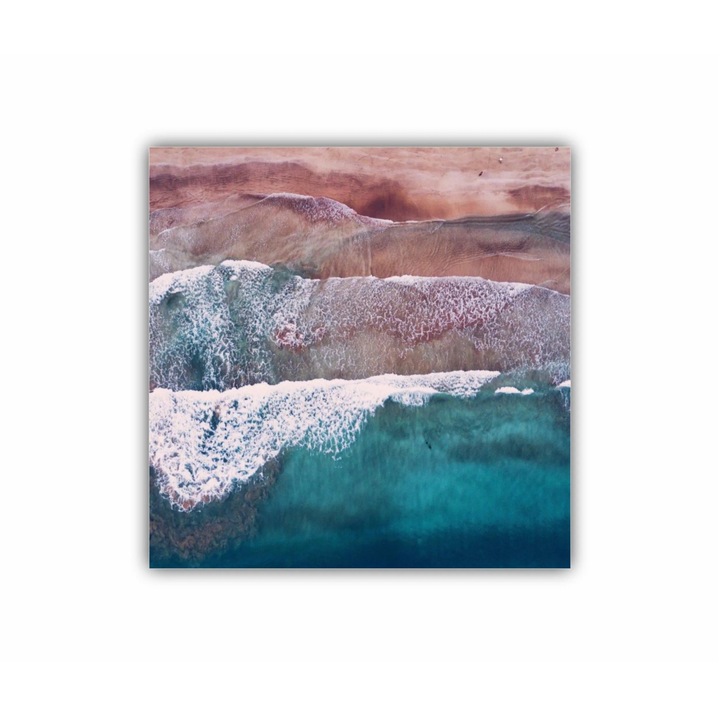 Vászonfestmény, 1 db, Waves of the Ocean 0427, UV nyomat PREMIUM COTTON vászonra és fa keretre feszítve, 60X60 cm