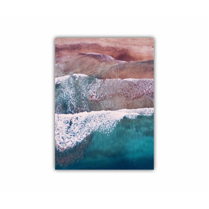 Vászonfestmény, 1 db, Waves of the Ocean 0427, UV nyomat PREMIUM COTTON vászonra és fa keretre feszítve, 60X80 cm