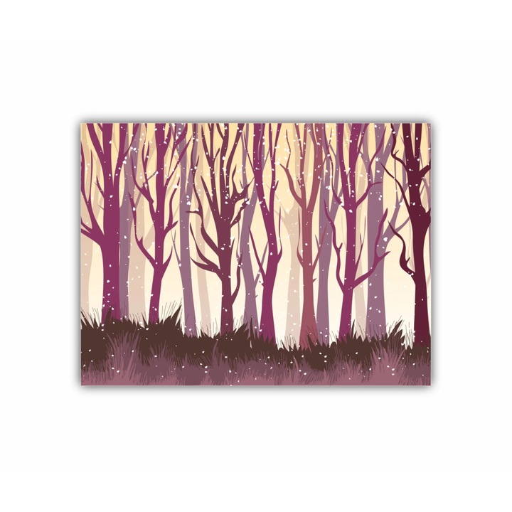 Vászonfestmény, 1 db, Romantic tree 0453, UV nyomat PREMIUM COTTON vászonra és fa keretre feszítve, 40X30 cm