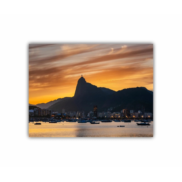 Vászonfestmény, 1 db, Rio de Janeiro 0489, UV nyomat PREMIUM COTTON vászonra és fa keretre feszítve, 120X90 cm