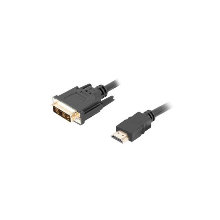 Cablu adaptor Lanberg, HDMI la DVI-D, 0.5 m, Negru