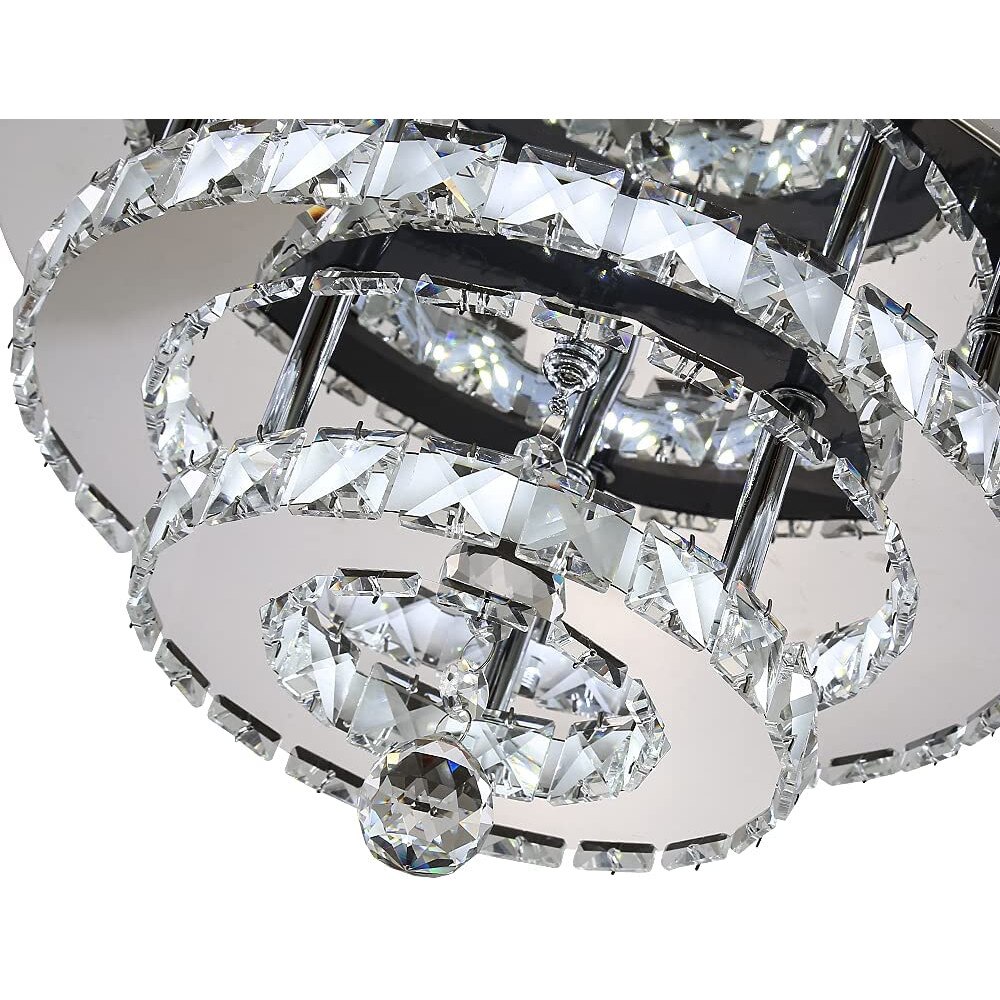 Plafoniera Bimini Compatta 8 LED | Fondo Piatto Inox | Con Interruttore | Per Nautica E Camper