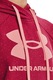 Under Armour, Rival Training Fleece Hoodie с кенгуру джоб, червено, розово, M