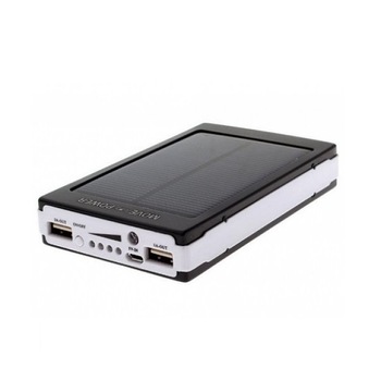 Baterie externa de 20,000 mAh cu incarcare solara, rezistenta la precipitatii Baterie externa de 20,000 mAh cu incarcare solara, rezistenta la precipitatii