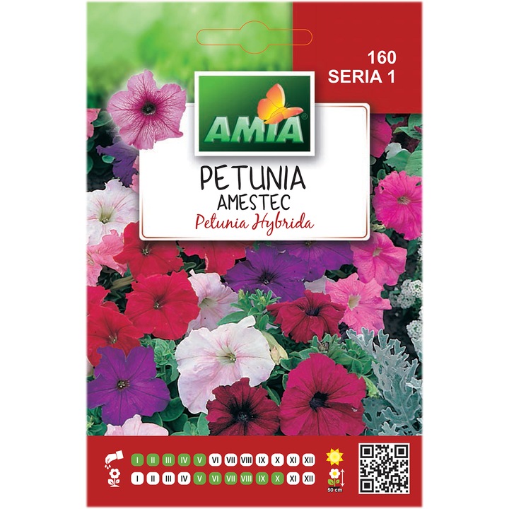 Seminte flori Amia, Petunia hibrid, Amestec culori 0.5 g