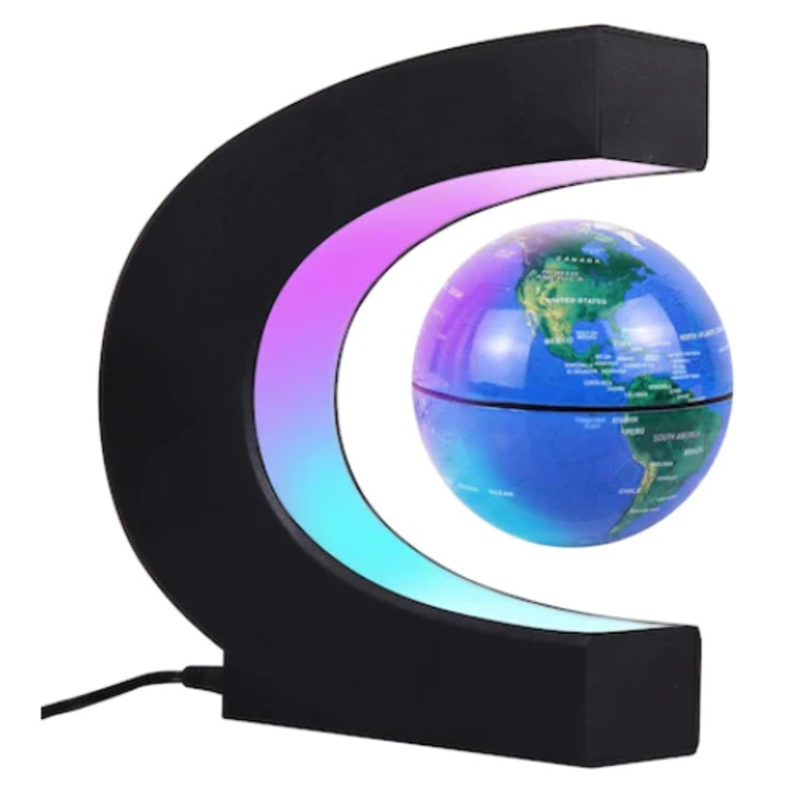 Glob pamantesc magnetic si plutitor ce leviteaza iluminare LED