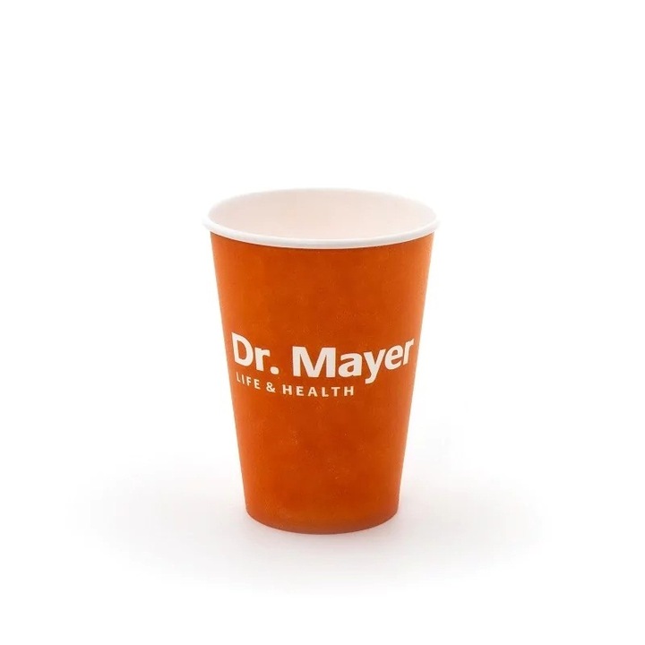 Set 100 buc Pahare DR. MAYER din carton, Orange, 200ml