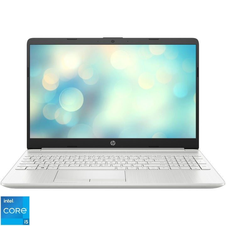 Лаптоп HP 15-dw4017nq, Intel® Core™ i5-1235U, 15,6 FHD, RAM 8GB, 512GB SSD, NVIDIA® GeForce® MX550 2GB, FreeDOS, Natural Silver