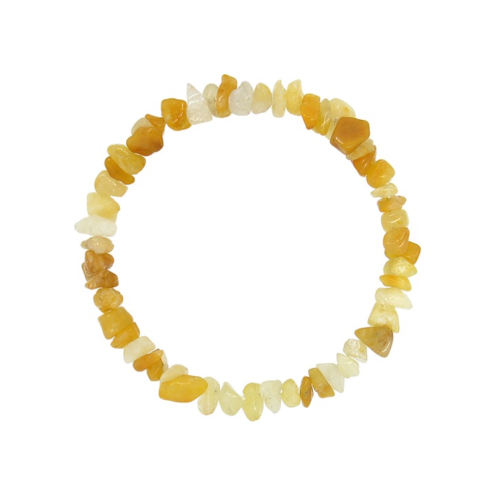 Bratara chips Jad Honey, 18-19 cm, cristale semipretioase, unisex, e-crystals