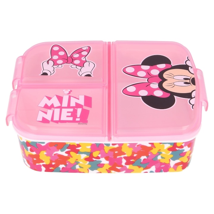 Cutie sandwich, multicompartimente, multicolor, fara BPA, Disney, Minnie Mouse