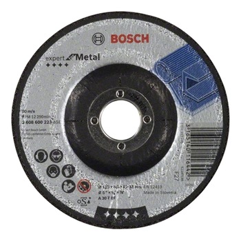 Disc degrosare Bosch, cu degajare, pentru metal, A 30 T BF, 125 x 22,23 x 6 mm Disc degrosare Bosch, cu degajare, pentru metal, A 30 T BF, 125 x 22,23 x 6 mm