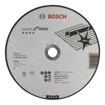 Disc de taiere Bosch Expert pentru inox, AS 46 T INOX BF, 230 x 22,23 x 2 mm Disc de taiere Bosch Expert pentru inox, AS 46 T INOX BF, 230 x 22,23 x 2 mm