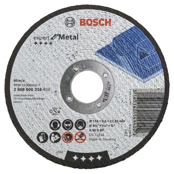Disc de taiere Bosch Professional Expert pentru metal, A 30 S BF, 115 x 22,23 x 2.5 mm Disc de taiere Bosch Professional Expert pentru metal, A 30 S BF, 115 x 22,23 x 2.5 mm