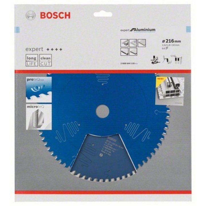Panza fierastrau circular Bosch Professional Expert pentru aluminiu, 216 x 30 x 2.6 mm