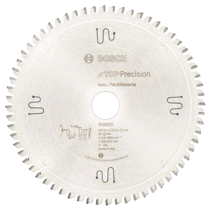 Диск за циркуляр Bosch Professional Top Precision, 216 x 30 x 2.3 мм