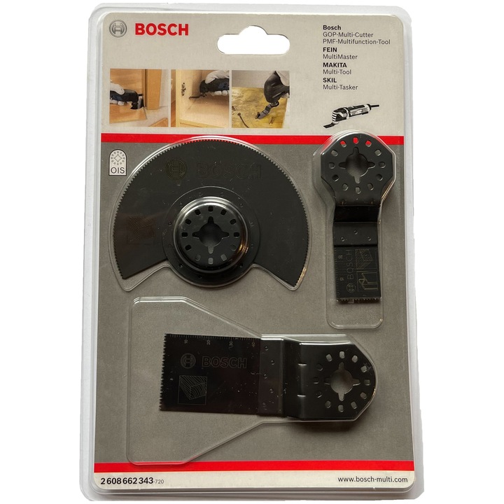 Set 3 accesorii multicutter Bosch Professional pentru lemn PRO