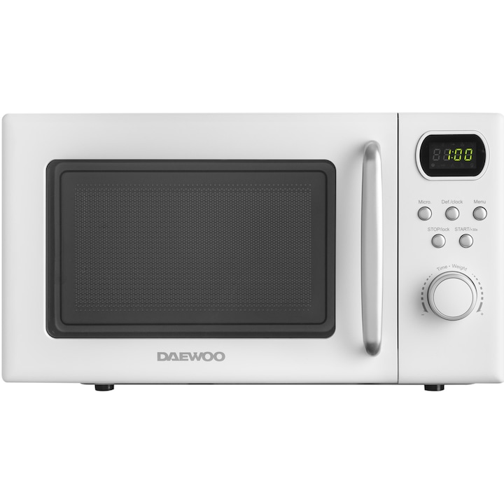 Микровълнова фурна Daewoo KOR-6S2BW, 20 л, 700 W, Дигитална, Бяла