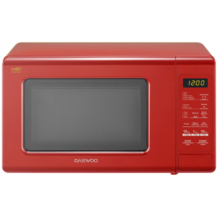 Daewoo KOR-6S2BR Digitális mikrohullámú sütő, 20 l, 700 W, Piros
