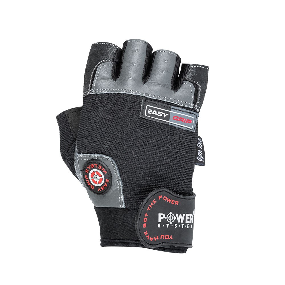 Manusi Fitness Easy GRIP PS-2670, Negru/Gri, Marimea XL, 30% Piele