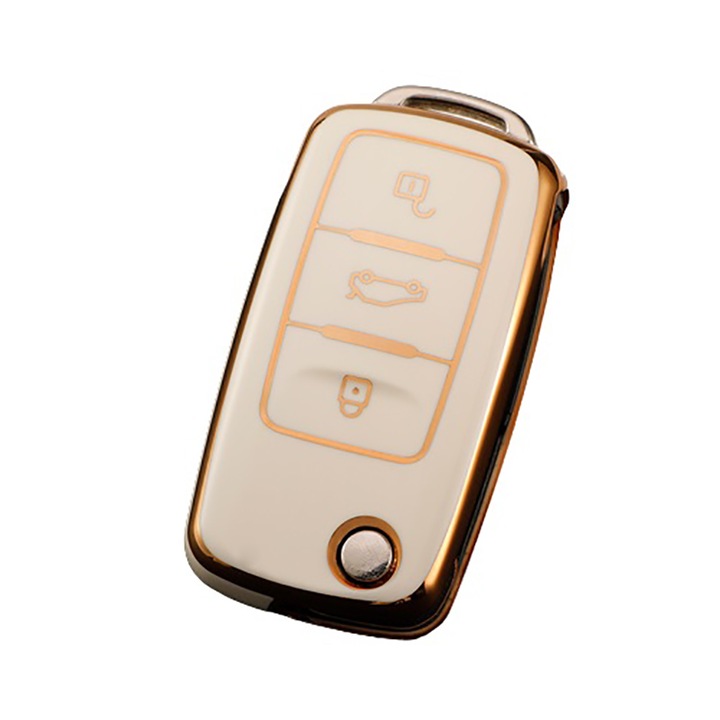 Калъф за автомобилен ключ, За VW Polo Golf Passat Beetle Caddy EOS Tiguan, Skoda, Seat