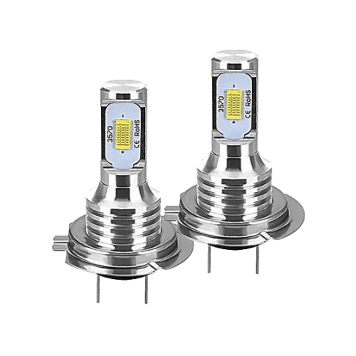 Set 2 becuri LED auto H7 3570 de ceata