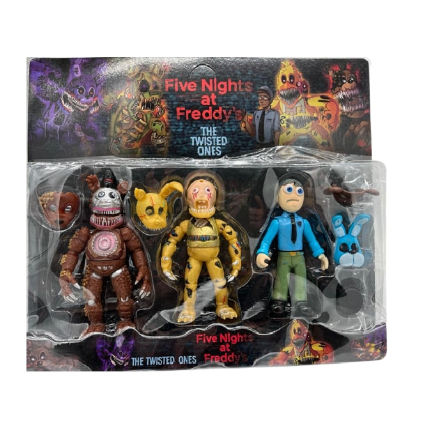 Set de 4 figurine de actiune, Five Nights At Freddy`, PVC, Bonnie, Foxy  Bear, Freddy FNAF