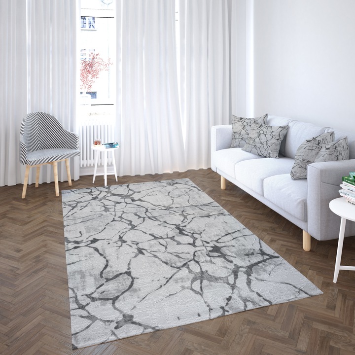 Covor, Pera SC0327A L Grey A Grey, 80 cm x 150 cm