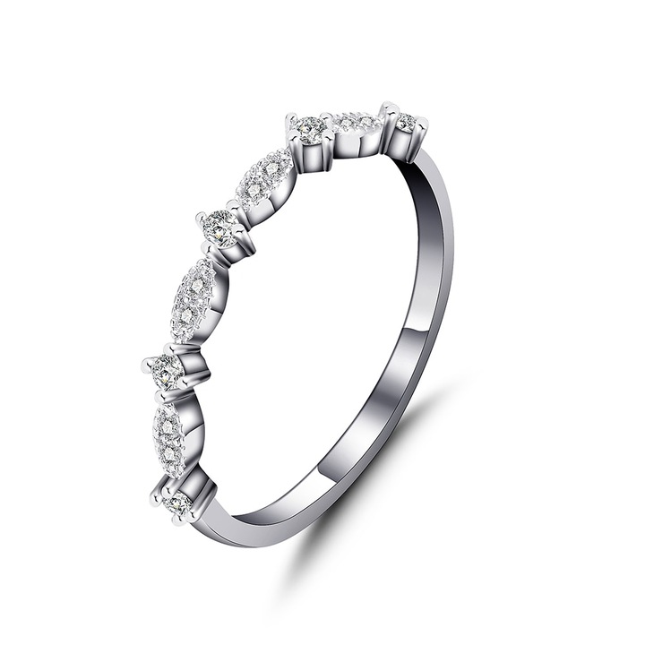 Inel Dantelle cu cristale de zirconiu cubic alb