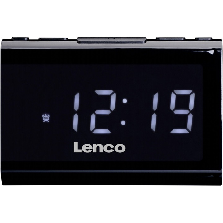 Radio cu ceas Lenco CR-525BK, FM, USB, Alarma, Alb