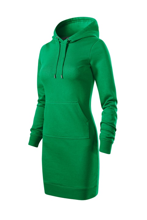 Hanorac tip rochie, Pentru dama, Cambrat, 65% Bumbac, Verde