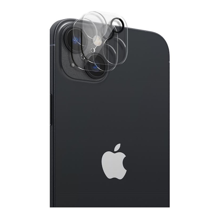Set 2 folii sticla camera foto Spigen Optik compatibil cu iPhone 14 / 14 Plus Clear