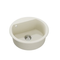 Chiuveta bucatarie SanDonna Lena, 510 mm, adancime cuva 190 mm, quartz compozit, Bej