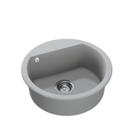 Chiuveta bucatarie SanDonna Lena, 510 mm, adancime cuva 190 mm, quartz compozit, Gri/Titan