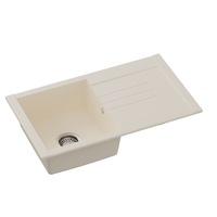 Chiuveta bucatarie SanDonna Arona, 760x440 mm, adancime cuva 180 mm, quartz compozit, Bej