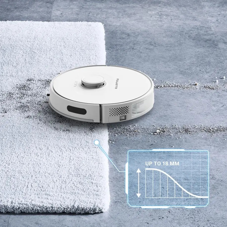 Aspirator robot Rowenta X-Plorer S75 Animal Allergy RR8577WH, Navigatie laser, Functie mop, 120 min, Alb