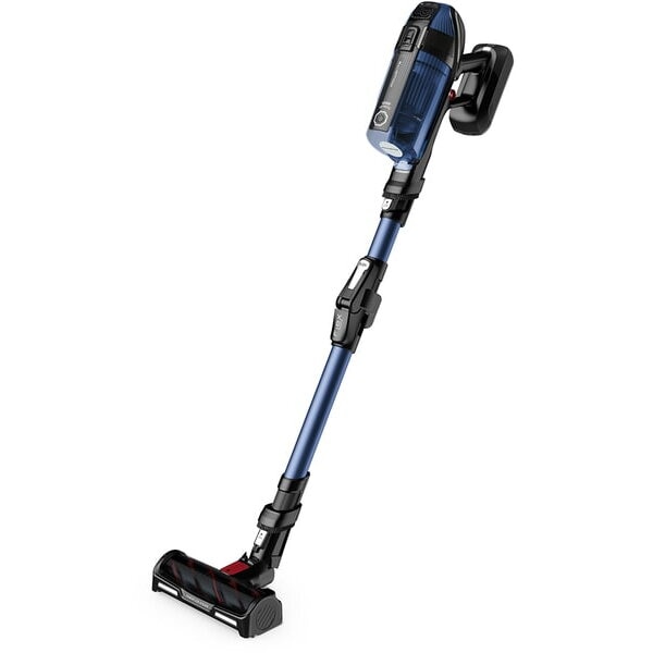 Pachet promo: Aspirator vertical Rowenta X-Force Flex 12.60 Aqua RH98C0WO, 320 W, 0.9 l, Autonomie 45 minute, mop Aqua, Albastru/Negru + Fier de calcat Tefal Ultragliss Plus FV6830E0, 2800W, talpa Durilium AirGlide, jet de abur 250 g/ min, functie Eco, albastru