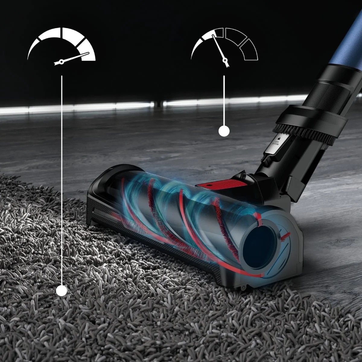 Pachet promo: Aspirator vertical Rowenta X-Force Flex 12.60 Aqua RH98C0WO, 320 W, 0.9 l, Autonomie 45 minute, mop Aqua, Albastru/Negru + Fier de calcat Tefal Ultragliss Plus FV6830E0, 2800W, talpa Durilium AirGlide, jet de abur 250 g/ min, functie Eco, albastru
