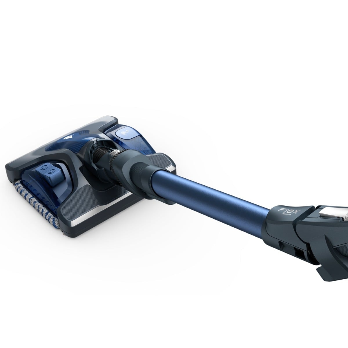 Pachet promo: Aspirator vertical Rowenta X-Force Flex 12.60 Aqua RH98C0WO, 320 W, 0.9 l, Autonomie 45 minute, mop Aqua, Albastru/Negru + Fier de calcat Tefal Ultragliss Plus FV6830E0, 2800W, talpa Durilium AirGlide, jet de abur 250 g/ min, functie Eco, albastru